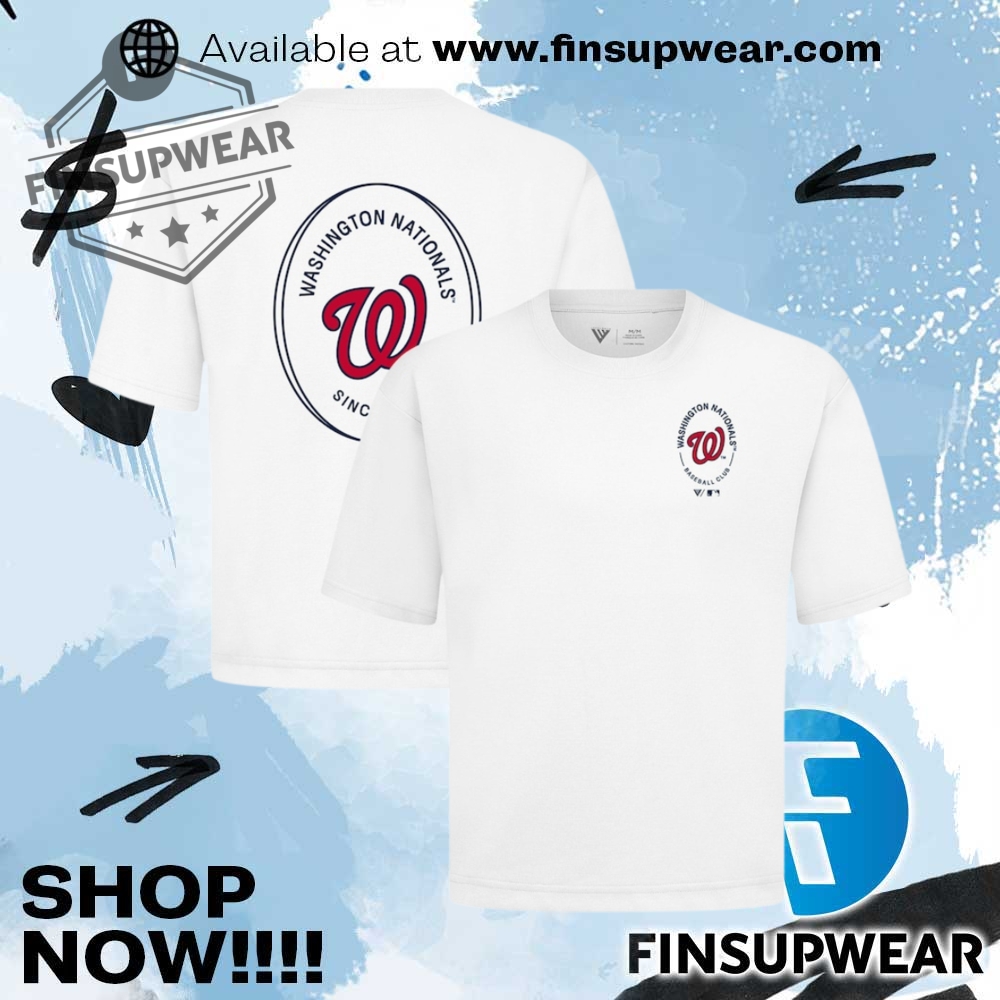 Washington Nationals Levelwear Register Oversized Luxe Signature Knit White Tshirt 1 Washington Nationals Levelwear Register Oversized Luxe Signature Knit White TShirt