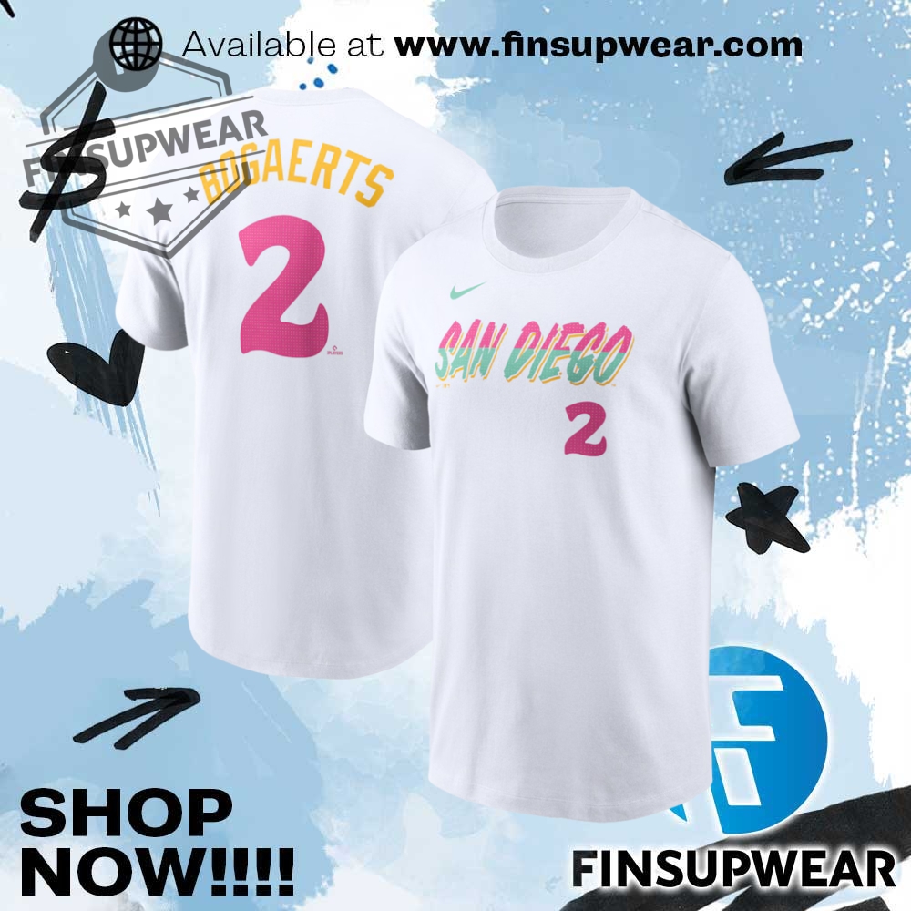 Xander Bogaerts San Diego Padres Nike City Connect Fuse Name Number Tshirt 1 Xander Bogaerts San Diego Padres Nike City Connect Fuse Name & Number TShirt