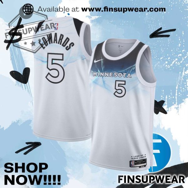 Anthony Edwards Minnesota Timberwolves Nike Unisex 202425 Swingman Player Jersey finsupwear 1