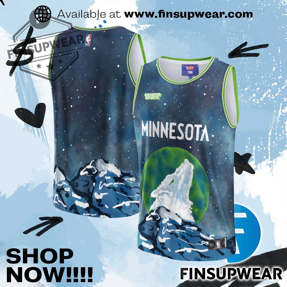 Minnesota Timberwolves Nba Kidsuper Studios By Fanatics Unisex Hometown Jersey 1 Minnesota Timberwolves NBA & KidSuper Studios by Fanatics Unisex Hometown Jersey