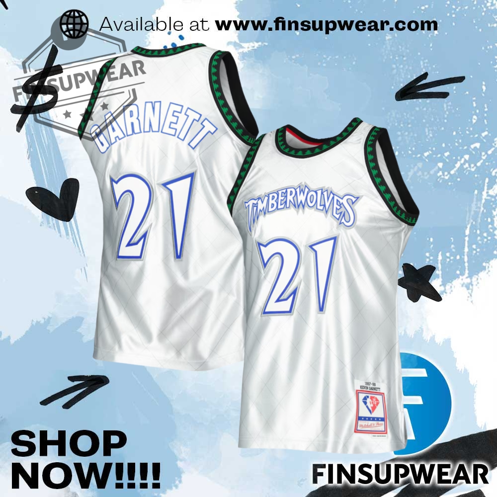 Kevin Garnett Minnesota Timberwolves Mitchell Ness 199798 Hardwood Classics 75Th Anniversary Swingman Jersey 1 Kevin Garnett Minnesota Timberwolves Mitchell & Ness 1997/98 Hardwood Classics 75th Anniversary Swingman Jersey