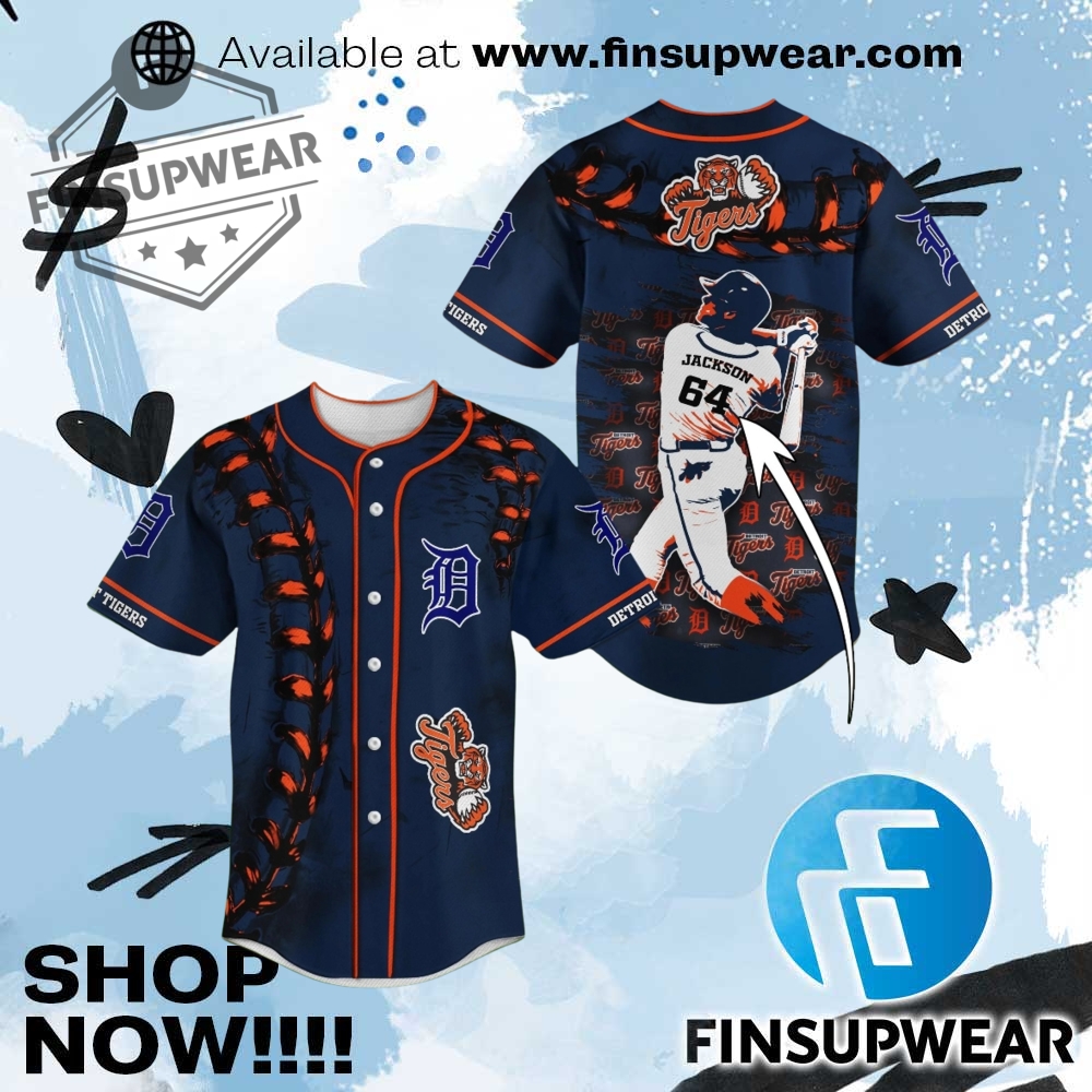 Detroit Tigers Mlb Personalized Name Number Baseball Jersey Shirt All Over Printed Tigers Uniform Jerseys Near Me Custom Gift For Fans 1 Detroit Tigers Mlb Personalized Name Number Baseball Jersey Shirt All Over Printed Tigers Uniform Jerseys Near Me Custom Gift For Fans