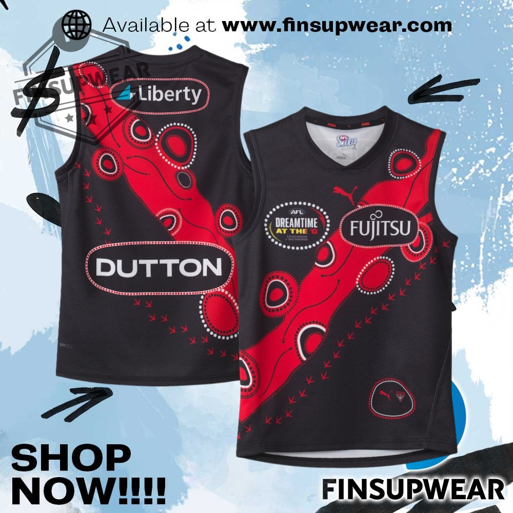 Top Trending 2025: The 3D Sports T-Shirts You Need Now 5 Essendon Fc 2025 Puma Replica Dreamtime Guernsey