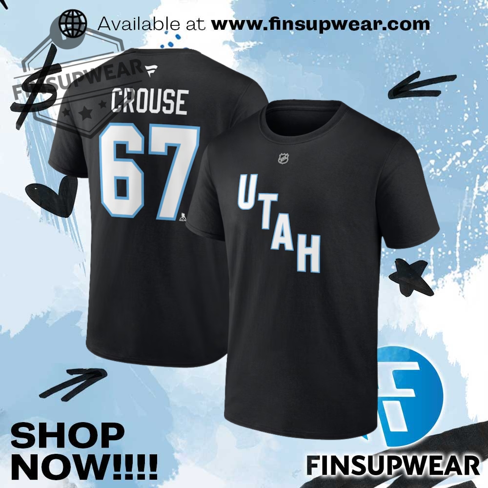Top Trending 2025: The 3D Sports T-Shirts You Need Now 12 Lawson Crouse Utah Hockey Club Fanatics Authentic Stack Name Number Tshirt