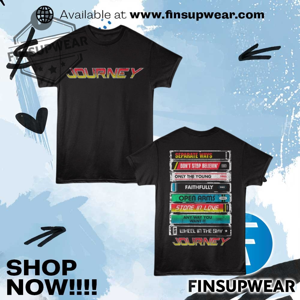 Top Trending 2025: The 3D Sports T-Shirts You Need Now 20 Journey Song Single Cassette Tape Titles Tshirt