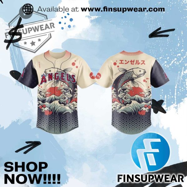 Los Angeles Angels Japanese Heritage Night 2025 Special Edition Baseball Jersey finsupwear 1