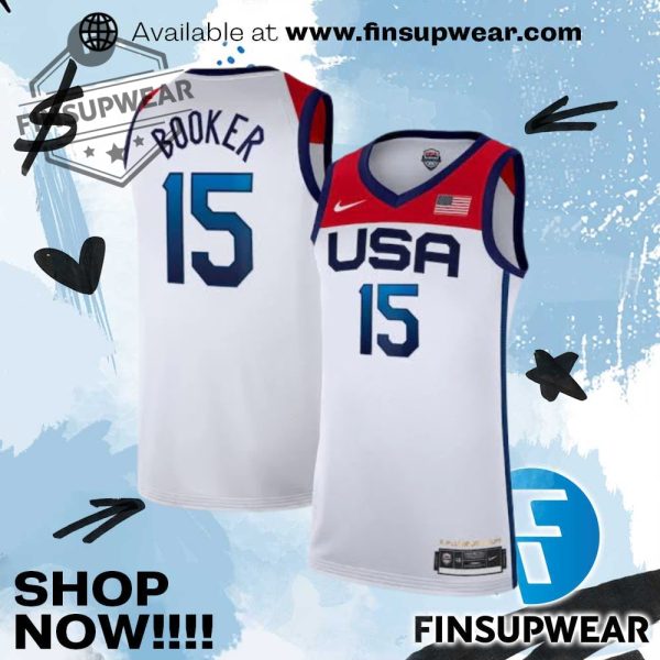 Devin Booker Usa Basketball Olympic Nike Jersey finsupwear 1