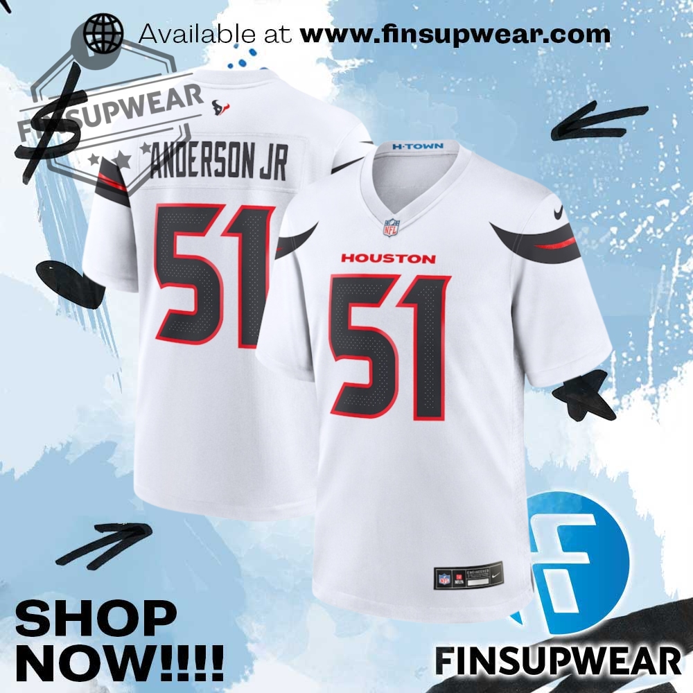 Mens Nike Will Anderson Jr. White Houston Texans Game Jersey 1 Mens Nike Will Anderson Jr. White Houston Texans Game Jersey finsupwear 1