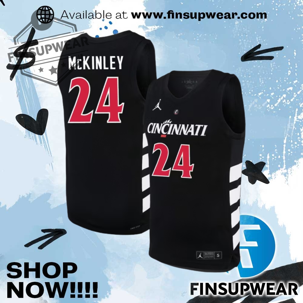 Tyler Mckinley Mens Black Cincinnati Bearcats Game Name Basketball Jersey 1 Tyler McKinley Mens Black Cincinnati Bearcats Game Name Basketball Jersey