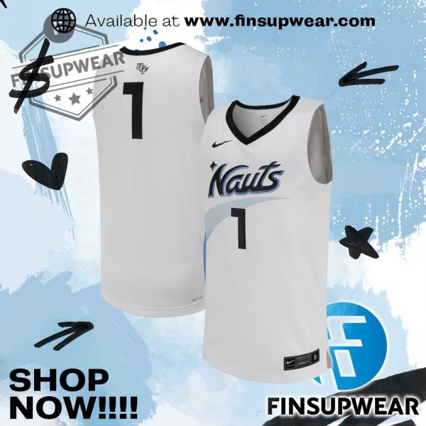 Mens Nike White Ucf Knights Replica Basketball Jersey finsupwear 1