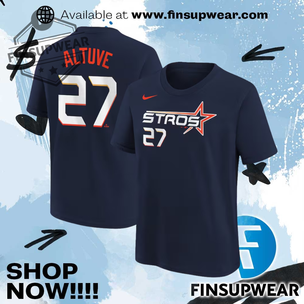 Jose Altuve Houston Astros Nike Youth Fuse City Connect Name Number Tshirt 1 Jose Altuve Houston Astros Nike Youth Fuse City Connect Name & Number TShirt