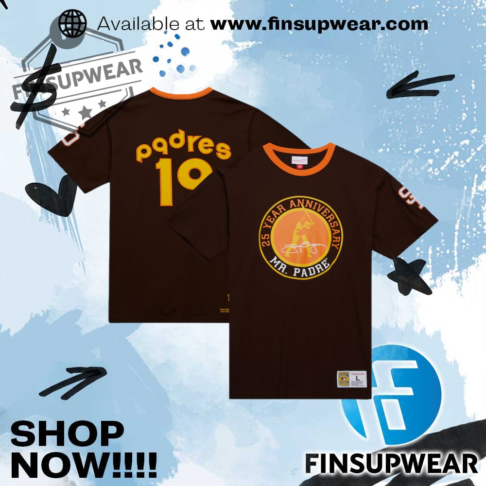 San Diego Padres Mitchell Ness Cooperstown Collection Player Legends Ringer Tshirt 1 San Diego Padres Mitchell & Ness Cooperstown Collection Player Legends Ringer TShirt
