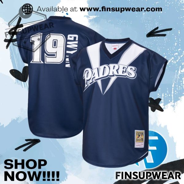 Tony Gwynn San Diego Padres Mitchell Ness 1999 Authentic Jersey finsupwear 1