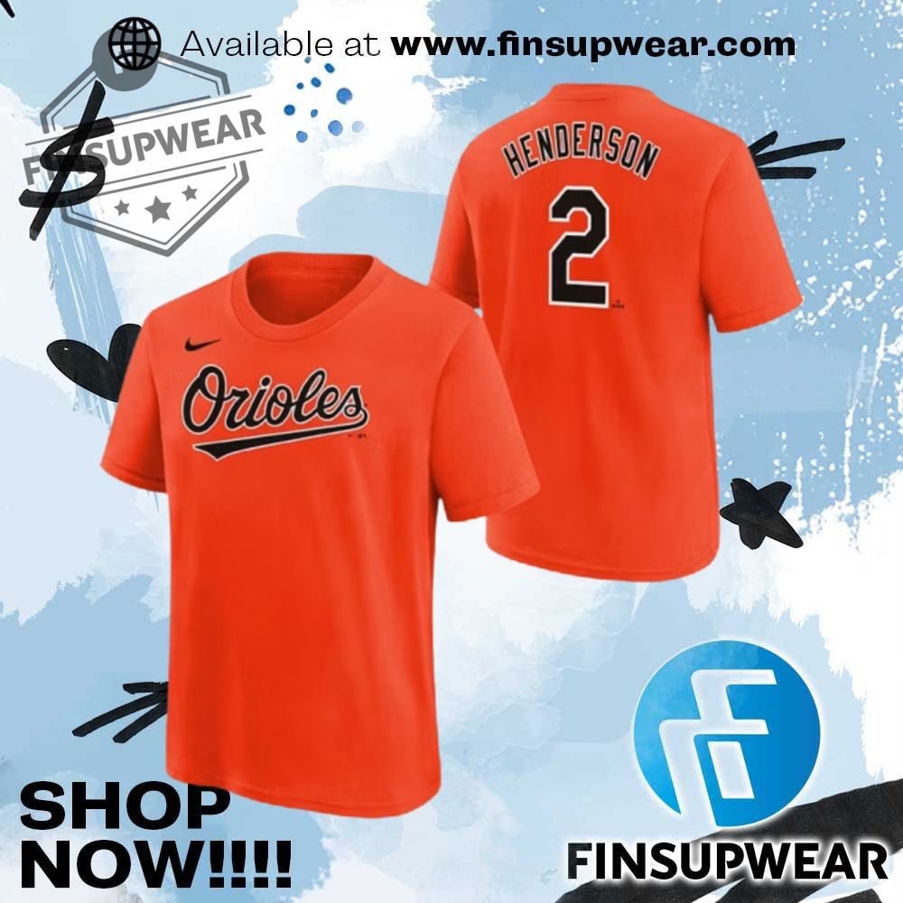 Top Trending 2025: The 3D Sports T-Shirts You Need Now 6 Gunnar Henderson Baltimore Orioles Youth Orange Home Nn Player Tshirt