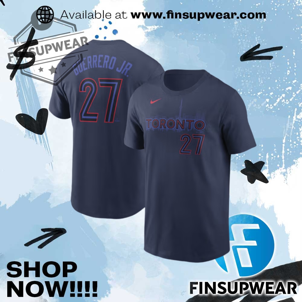 Top Trending 2025: The 3D Sports T-Shirts You Need Now 7 Vladimir Guerrero Jr. Toronto Blue Jays Navy Blue Name Number Short Sleeve Player Tshirt