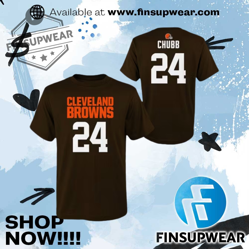 Top Trending 2025: The 3D Sports T-Shirts You Need Now 8 Nick Chubb Cleveland Browns Youth Brown Mainliner Nn Perf Player Shirt