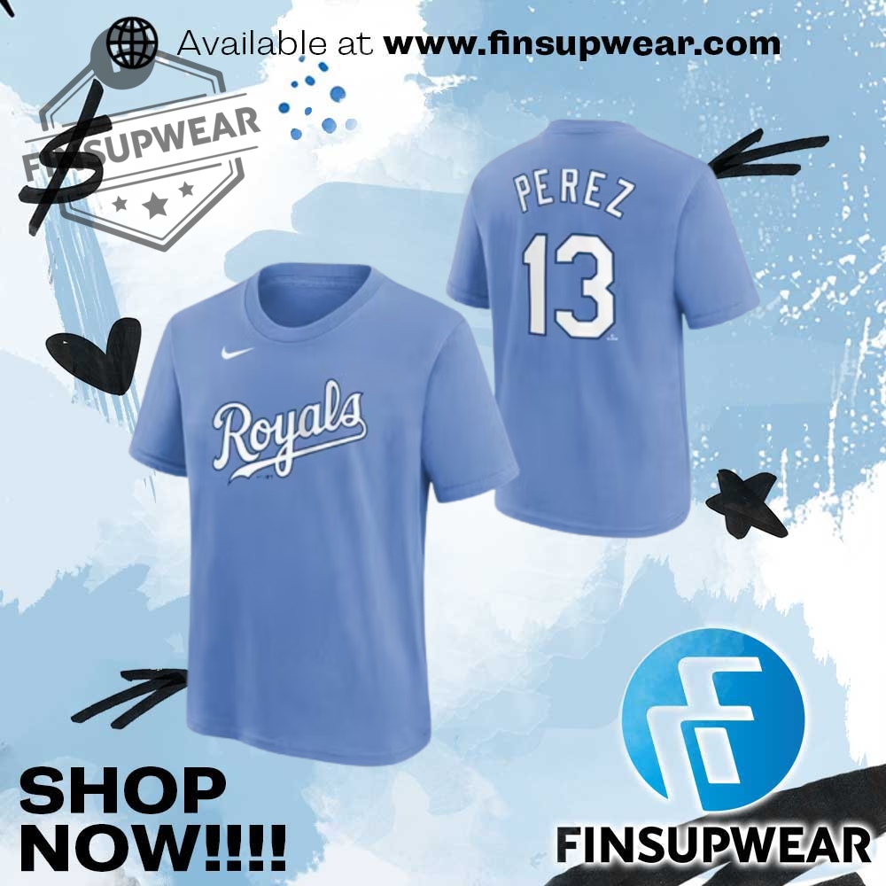 Top Trending 2025: The 3D Sports T-Shirts You Need Now 9 Salvador Perez Kansas City Royals Boys Light Blue Nn Short Sleeve Tshirt