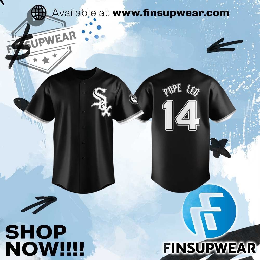 White Sox Pope Leo 14 Baseball Jersey finsupwear 1