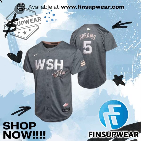 Cj Abrams Nike Washington Nationals Youth Grey City Connect Jersey finsupwear 1