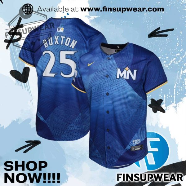 Byron Buxton Minnesota Twins Nike Youth 2024 City Connect Limited Jersey finsupwear 1
