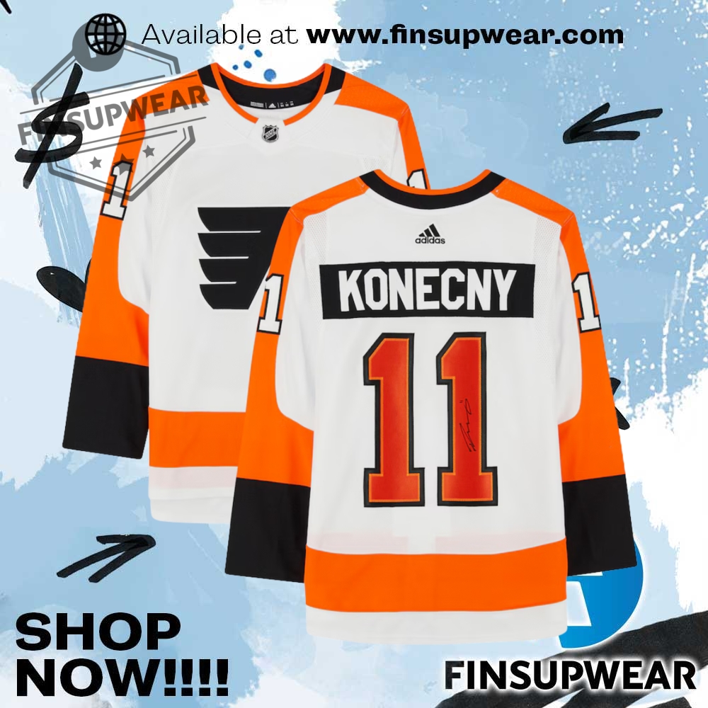 Travis Konecny Philadelphia Flyers Fanatics Authentic Autographed White Adidas Authentic Jersey 1 Travis Konecny Philadelphia Flyers Fanatics Authentic Autographed White Adidas Authentic Jersey