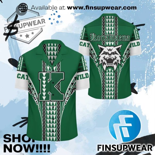 Hawaii Hawaiian Shirt Konawaena High Hawaiian Shirt finsupwear 1