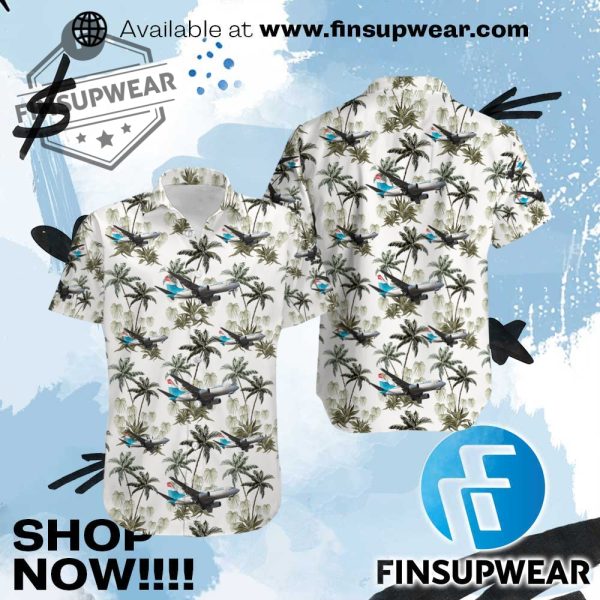 Luxair Luxembourg Airlines Hawaiian Shirt finsupwear 1