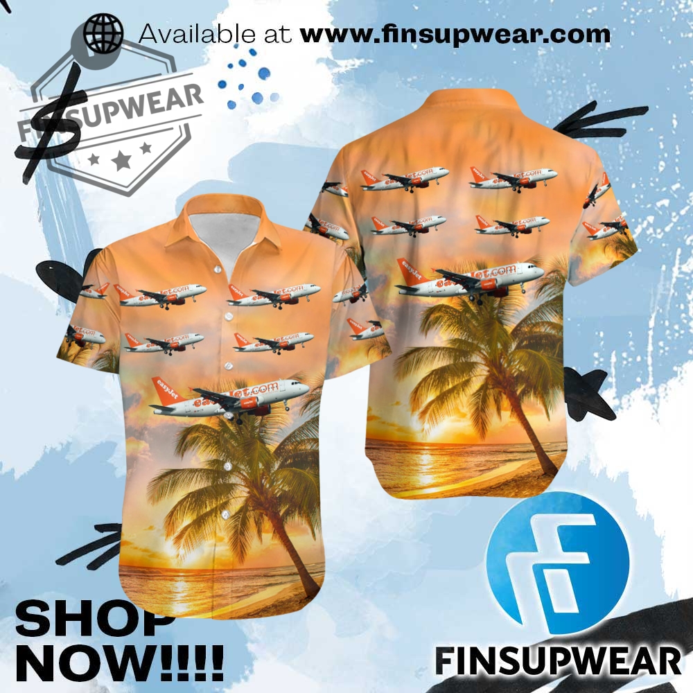 Airbus Easyjet Switzerland Hawaiian Shirt 1 Airbus easyJet Switzerland Hawaiian Shirt