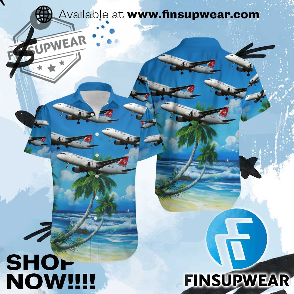 Airbus Air Malta Hawaiian Shirt 1 Airbus Air Malta Hawaiian Shirt