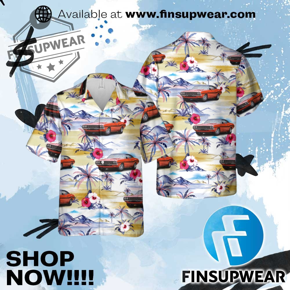 Top Trending Summer 2025: The 3D Sports T-Shirts You Need Now 7 1970 Dodge Challenger Rt Hawaiian Shirt