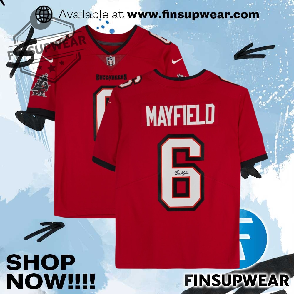 Top Trending 2025: Must-Have Basketball Jerseys and Baseball Jerseys 8 Baker Mayfield Tampa Bay Buccaneers Autographed Red Nike Limited Jersey