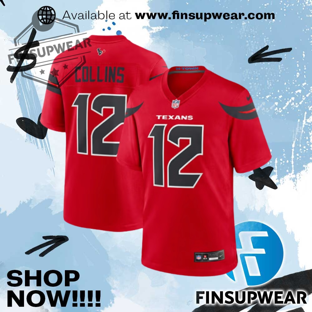 Top Trending 2025: Must-Have Basketball Jerseys and Baseball Jerseys 10 Nico Collins Nike Houston Texans Red Alt Football Jersey