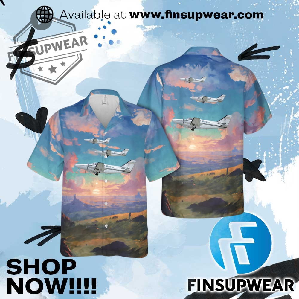 Cessna 414A Chancellor Hawaiian Shirt 1 Cessna 414A Chancellor Hawaiian Shirt