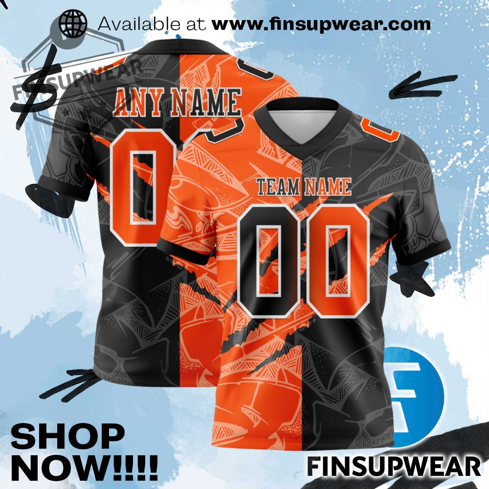 Top Trending 2025: Must-Have Basketball Jerseys and Baseball Jerseys 4 Custom Black Orangewhite Mesh Authentic Gradient Fashion Scratch Football Jersey