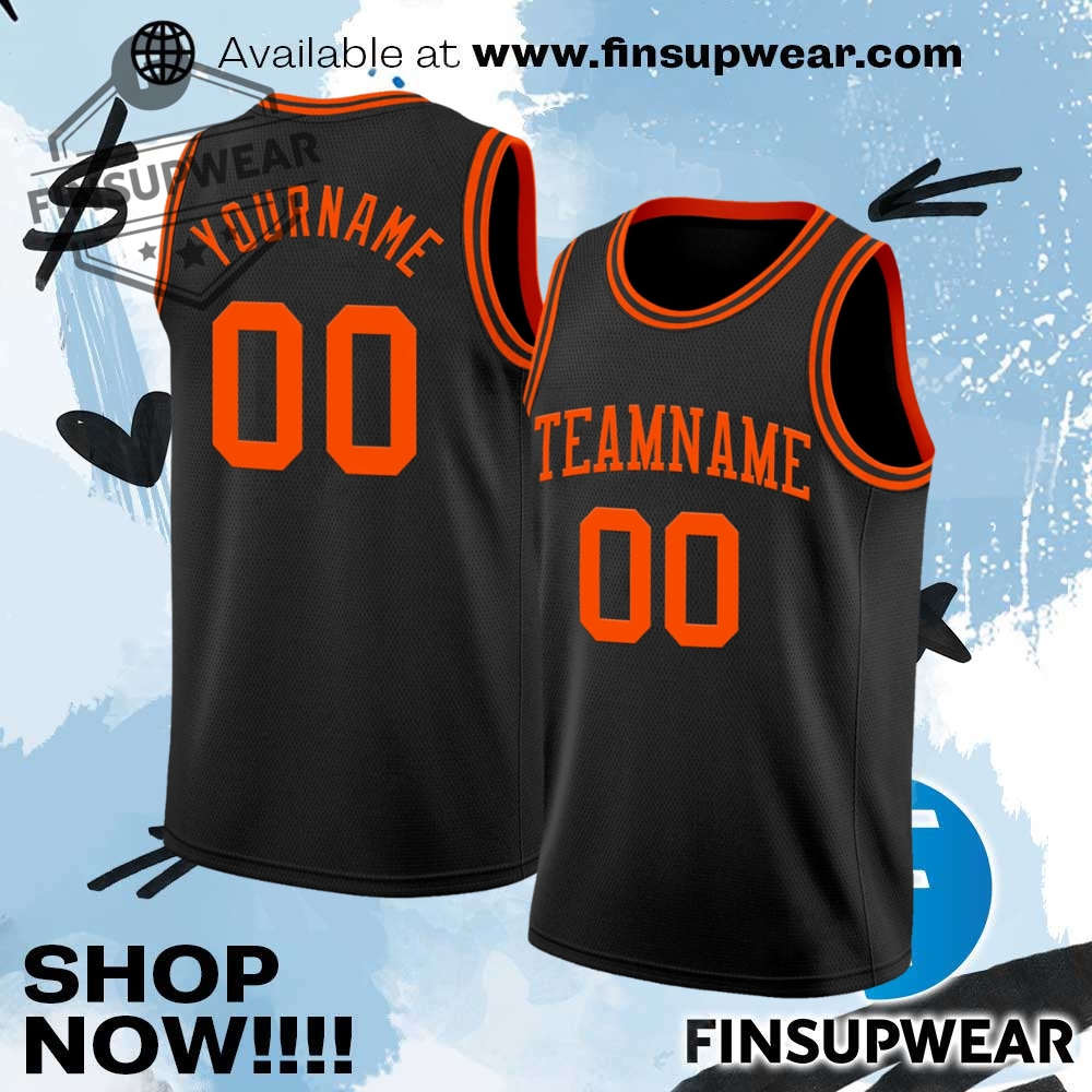 Top Trending 2025: Must-Have Basketball Jerseys and Baseball Jerseys 5 Custom Black Orange Authentic Basketball Jersey