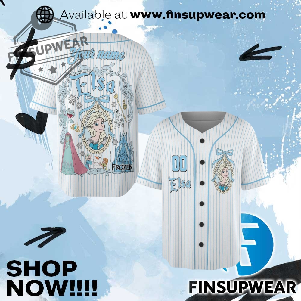 Top Trending 2025: Must-Have Basketball Jerseys and Baseball Jerseys 10 Personalized Disney Elsa Princess Baseball Custom Name Elsa Frozen Jersey