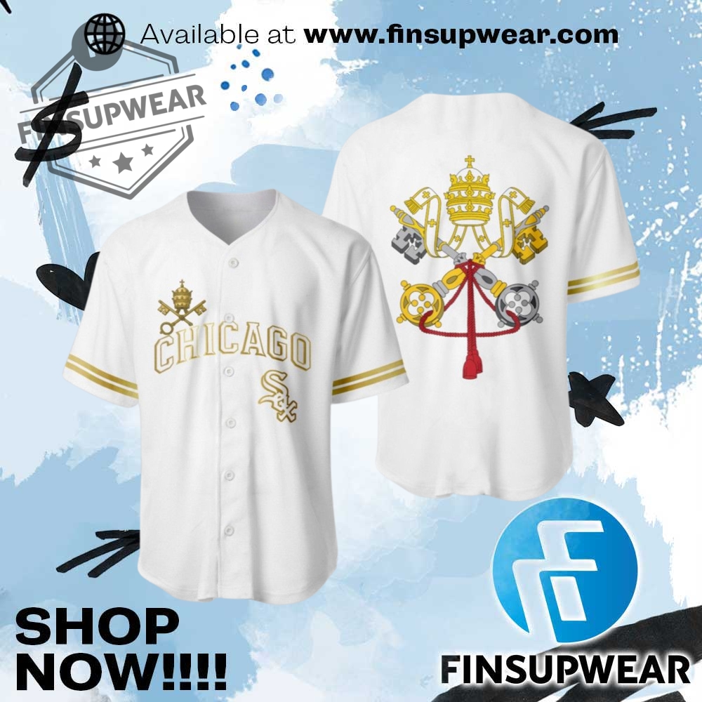 Chicago White Sox Pope Leo Xiv Baseball Jersey 2025 finsupwear 1