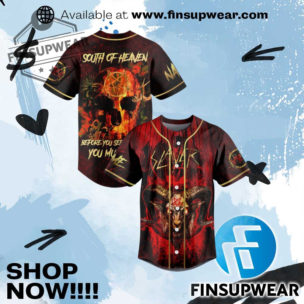 Top Trending 2025: Must-Have Basketball Jerseys and Baseball Jerseys 6 Slayer South Of Heaven Limited Edition Baseball Jersey
