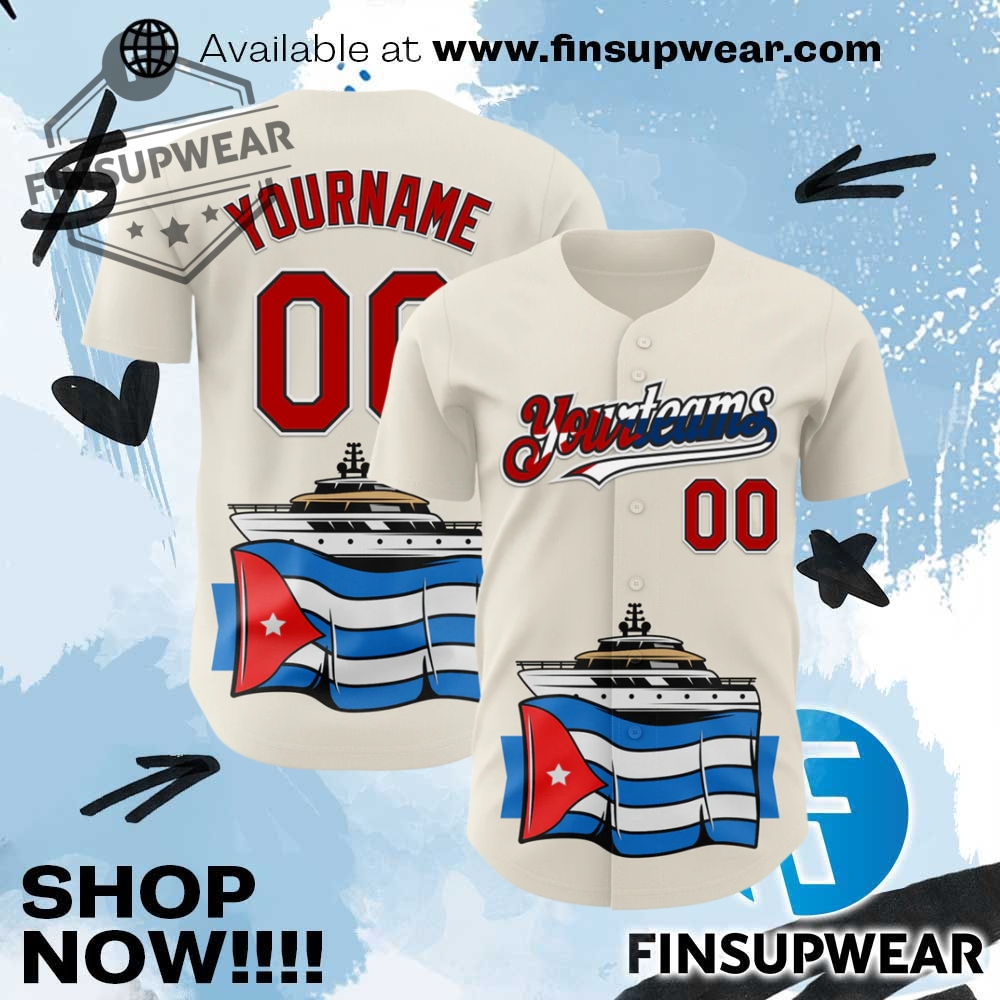Top Trending 2025: Must-Have Basketball Jerseys and Baseball Jerseys 16 Custom Cream Red Black Whitecuban Flag 3D Cuba Authentic Baseball Jersey