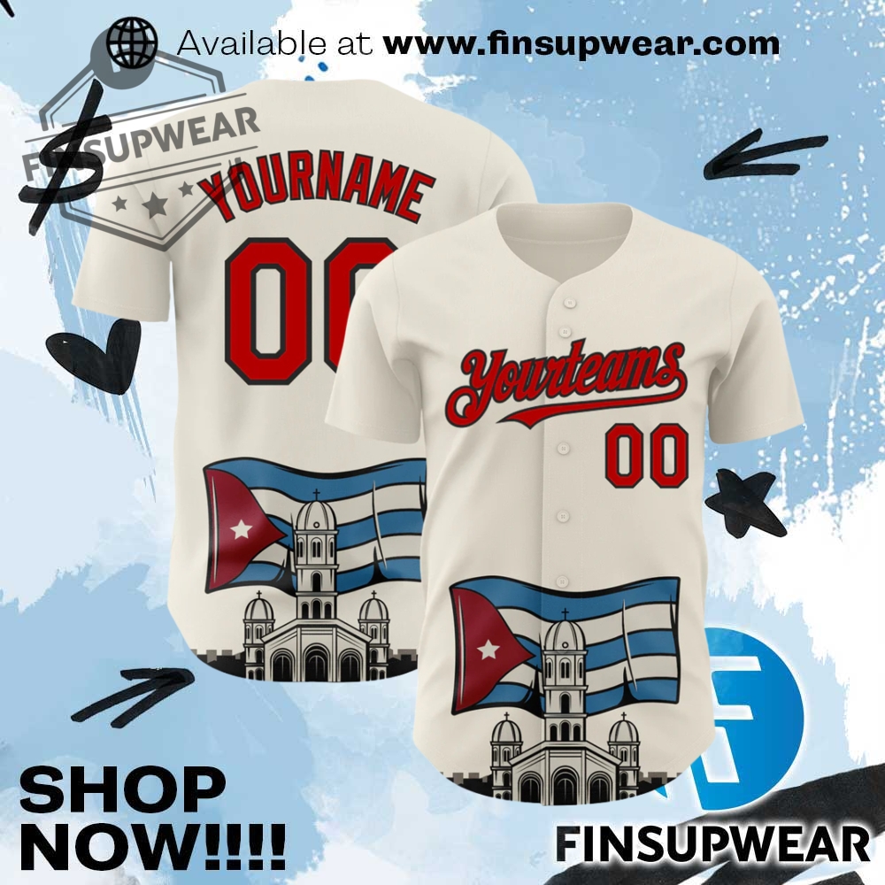 Top Trending 2025: Must-Have Basketball Jerseys and Baseball Jerseys 21 Custom Cream Redblack 3D Cuba Santiago Cuban Flag Authentic Baseball Jersey