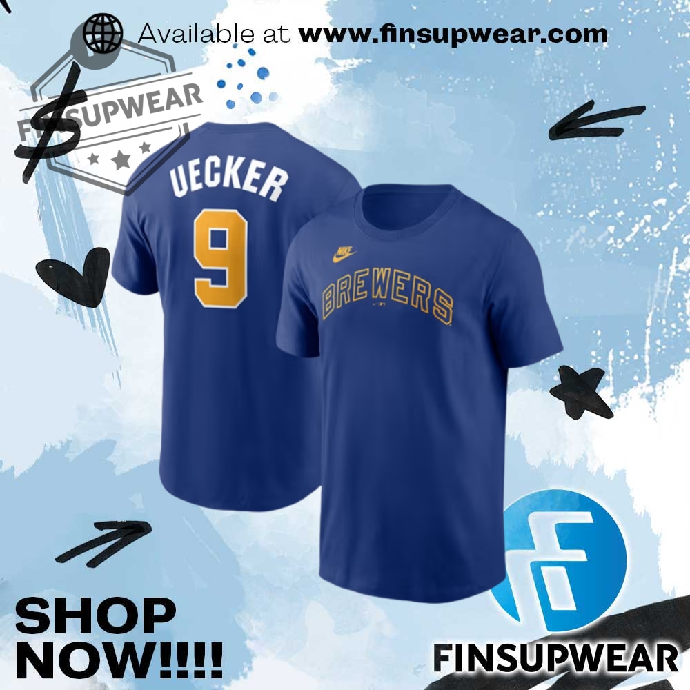 Bob Uecker Milwaukee Brewers Blue Cooperstown Short Sleeve Player Tshirt 1 Bob Uecker Milwaukee Brewers Blue Cooperstown Short Sleeve Player TShirt