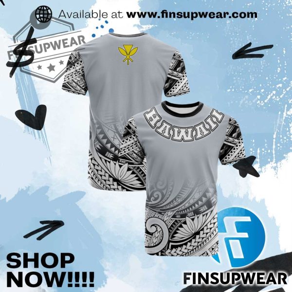 Hawaii Custom Personalised Tshirt Polynesian Style Tattoo Design finsupwear 1
