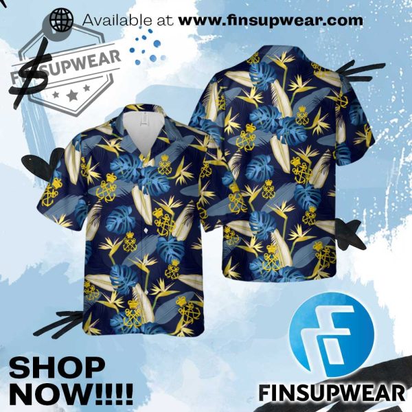 Royal Navy Petty Officers Or6 Hawaiian Shirt finsupwear 1