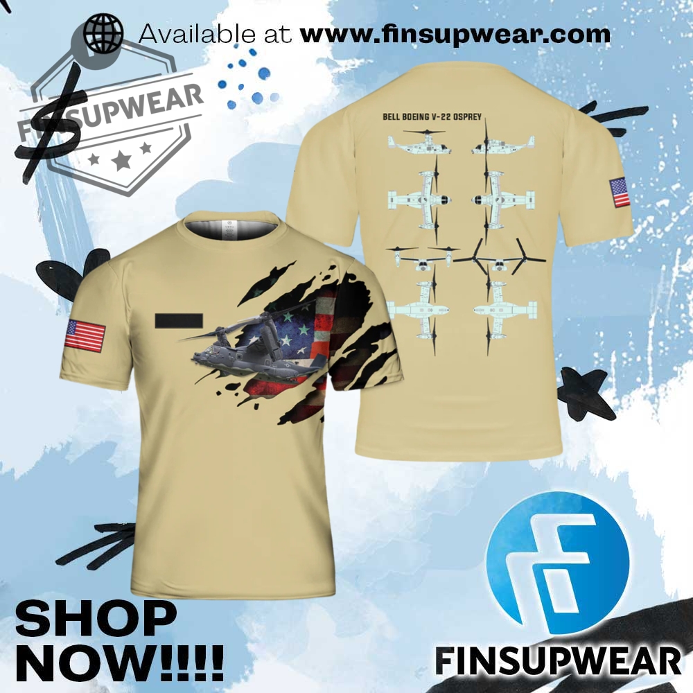 Force Bell Boeing V22 Osprey Sand Color Tshirt 1 Force Bell Boeing V-22 Osprey Sand Color TShirt