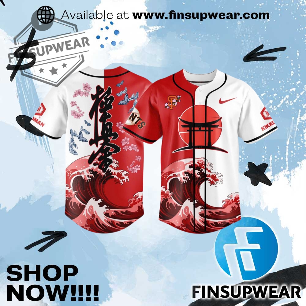 San Francisco Giants X Kikkoman Japanese Heritage Night Baseball Jersey 1 San Francisco Giants x Kikkoman Japanese Heritage Night Baseball Jersey