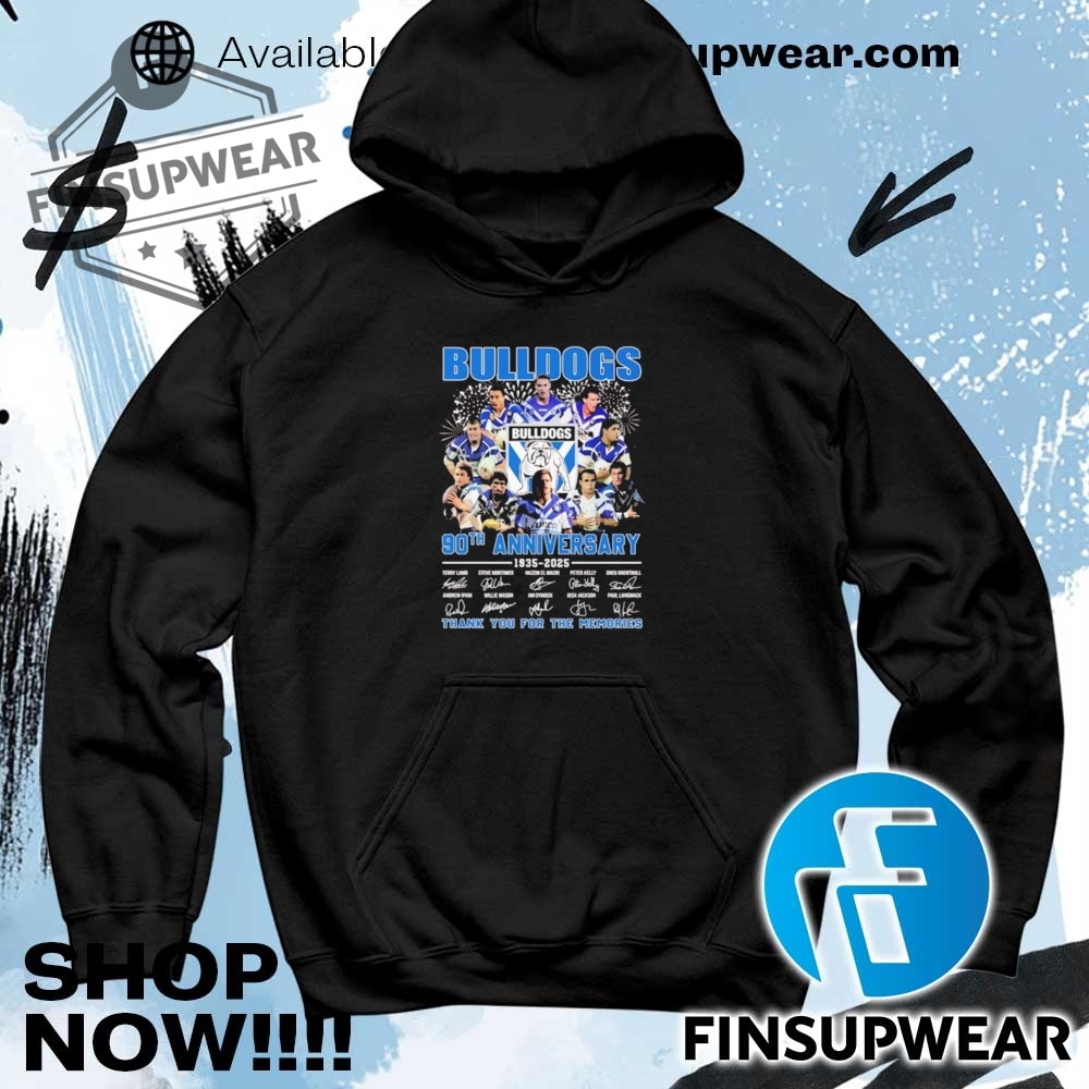 Canterburybankstown Bulldogs 90Th Anniversary 1935 2025 Signatures Shirt 8 Canterbury-Bankstown Bulldogs 90th anniversary 1935 2025 signatures shirt