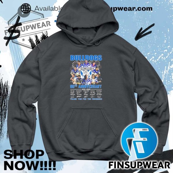 Canterburybankstown Bulldogs 90Th Anniversary 1935 2025 Signatures Shirt finsupwear 5