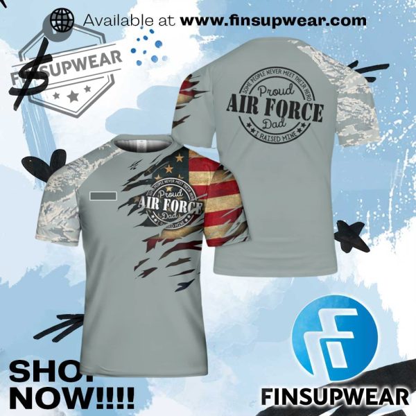 Custom Name Proud Air Force Dad Tshirt finsupwear 1