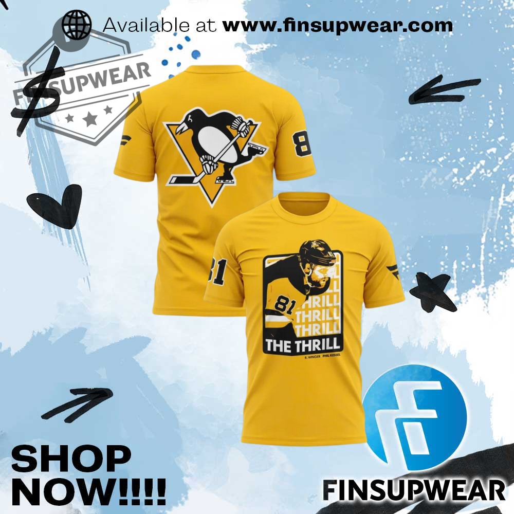 Phil The Thrill Pittsburgh Penguins Limited Edition Tshirt 1 PHIL THE THRILL Pittsburgh Penguins Limited Edition TShirt