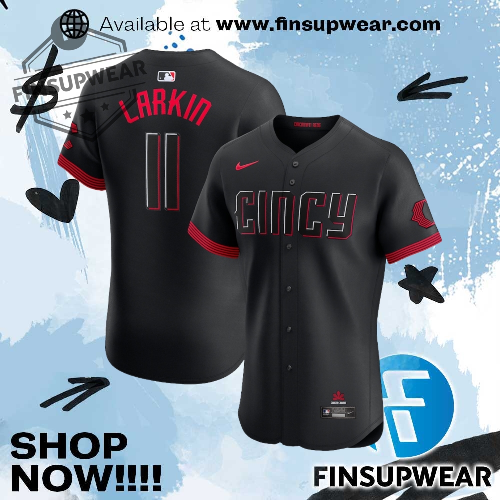 Mens Cincinnati Reds Barry Larkin Nike Black City Connect Elite Jersey 1 Mens Cincinnati Reds Barry Larkin Nike Black City Connect Elite Jersey finsupwear 1